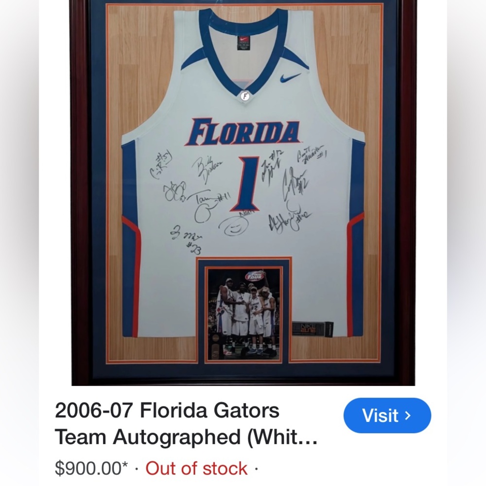 Florida Gators White and Blue Basketball Jersey - Picture 3 of 16